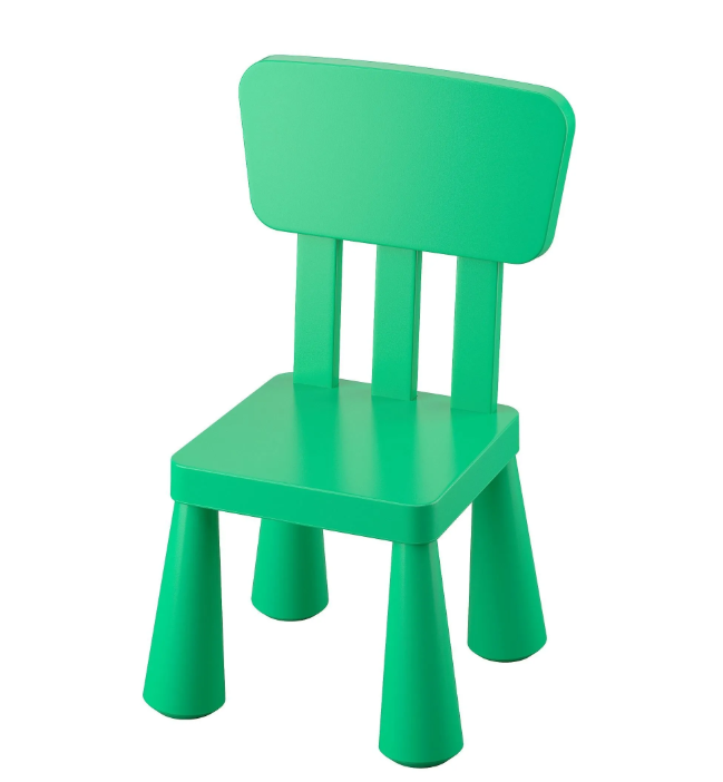 MAMMUT children's chair, high-gloss green