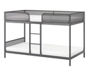 TUFFING Bunk bed frame, dark grey, 90x200 cm