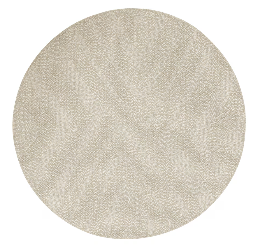 FULLMAKT Rug flatwoven, in/outdoor, beige/mélange, 130 cm