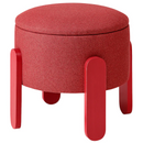 FORLUNDA Pouffe, with storage/Tonerud red