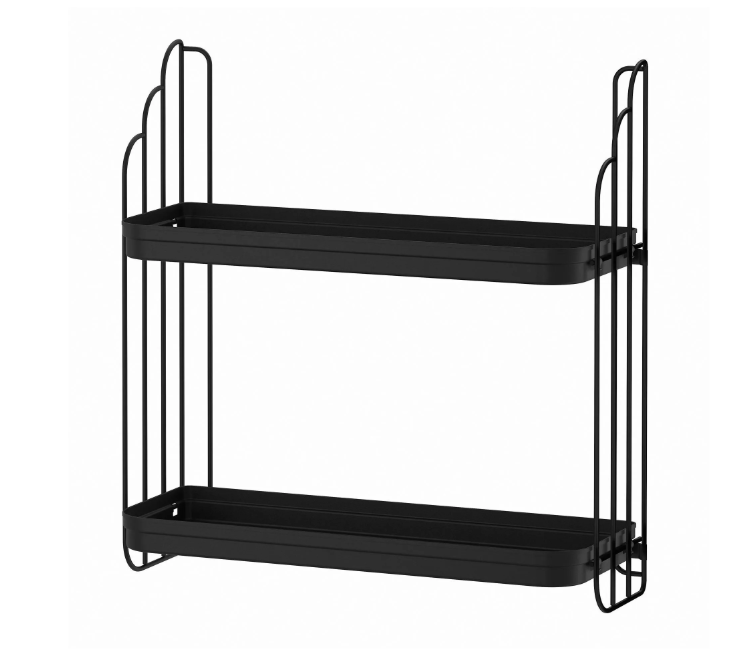 APOTEKARE wall shelf, black, 50x52 cm