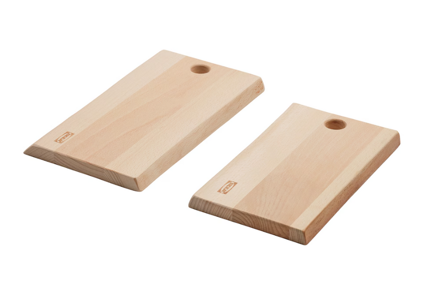 NÄBBFISK Serving/chopping board, set of 2, beech