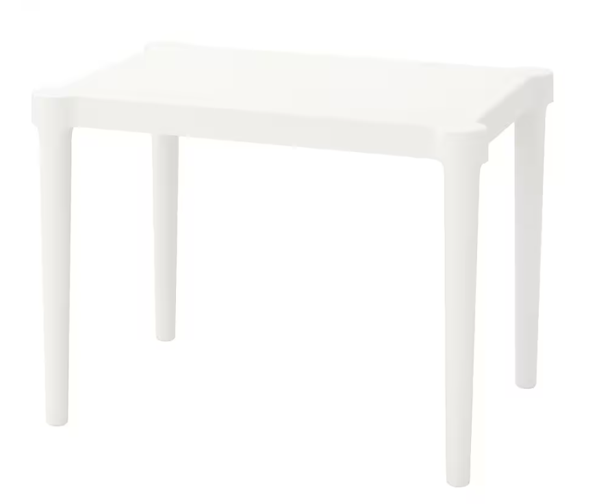 UTTER Children's table, in/outdoor/white