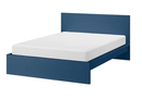 MALM Bed frame, high, blue, 160x200 cm