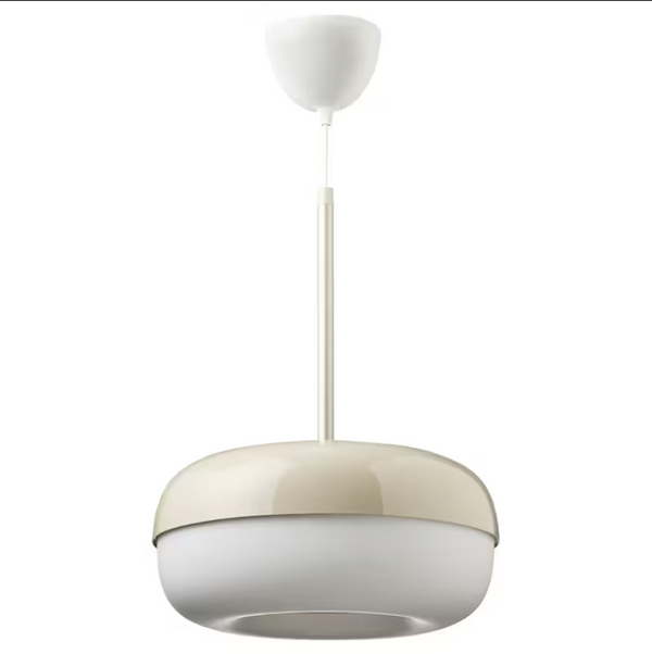 BLÅSVERK Pendant lamp, beige, 37 cm