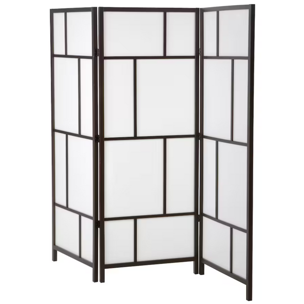 RISÖR Room Divider, White/Black, 216x185 cm