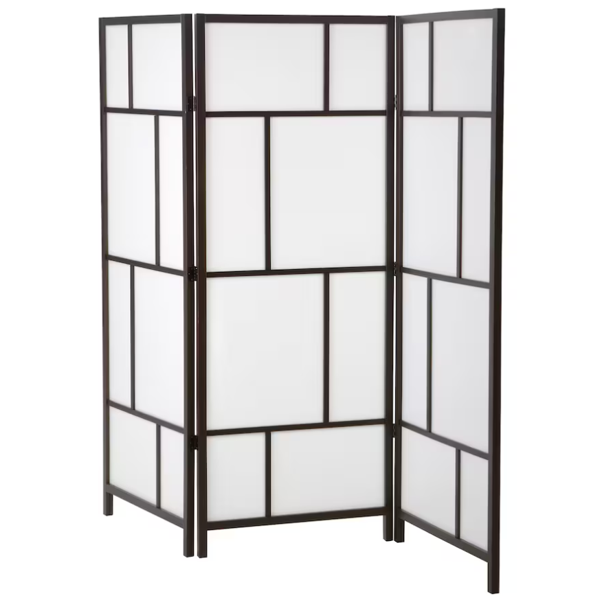 RISÖR Room Divider, White/Black, 216x185 cm