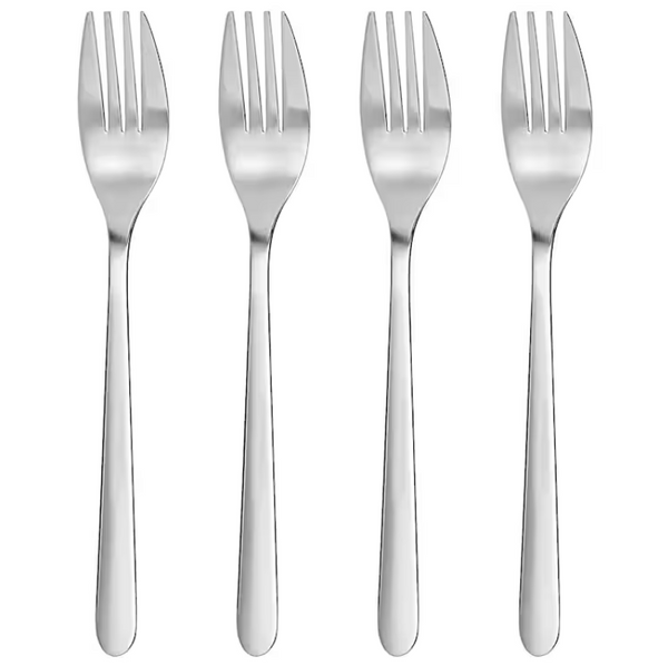 FÖRNUFT fork set, stainless steel, 4 pack 19 cm