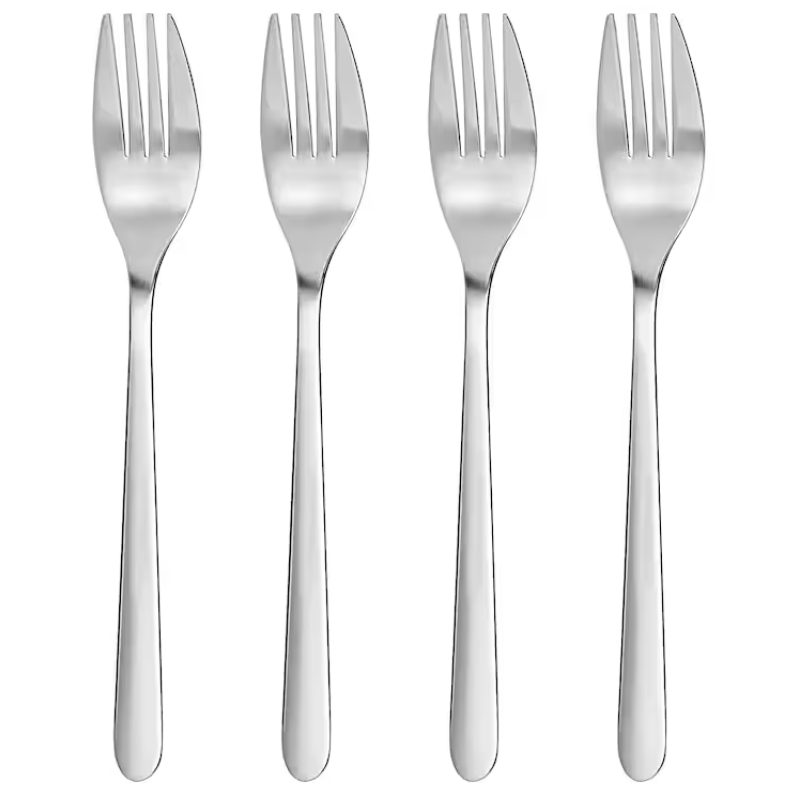 FÖRNUFT fork set, stainless steel, 4 pack 19 cm