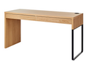 MICKE Desk, oak effect, 142x50 cm