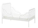 MINNEN Extendable bed, white, 80x200 cm