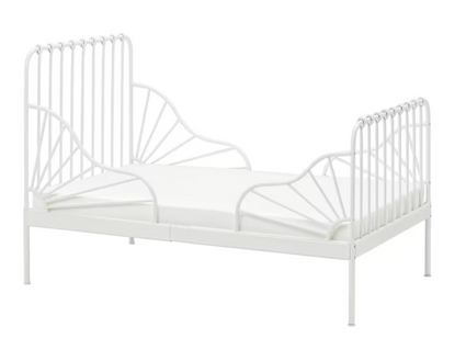 MINNEN Extendable bed, white, 80x200 cm