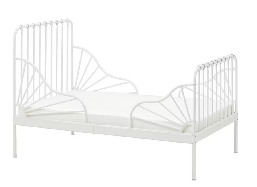 MINNEN Extendable bed, white, 80x200 cm
