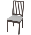 EKEDALEN Chair, dark brown/Orrsta light grey