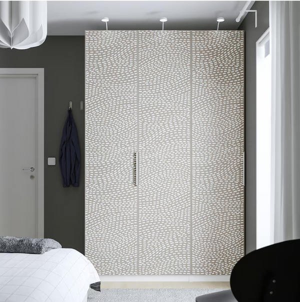 MISTUDDEN Door, grey/patterned, 50x229 cm