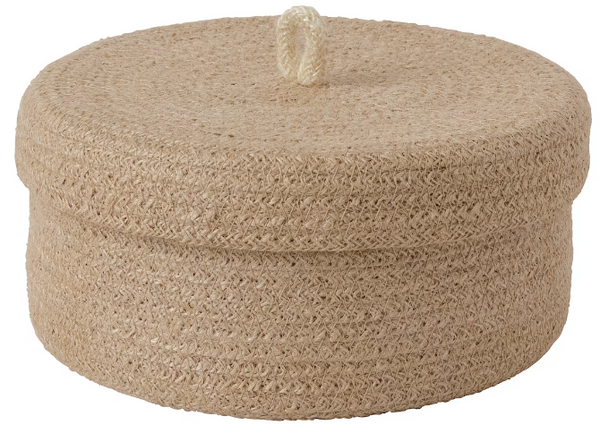 LJUNGAN Basket with lid, 20x10 cm