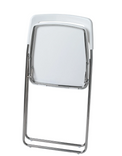 NISSE folding chair, high-gloss white/chrome-plated