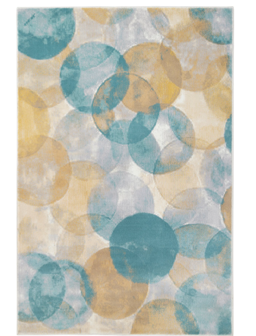 UTTAG rug, low pile/circle pattern, 160x230 cm