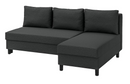 ÄLVDALEN 3-seat sofa-bed with chaise longue, Knisa dark grey