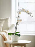 FEJKA Artificial potted plant, Orchid white, 12 cm