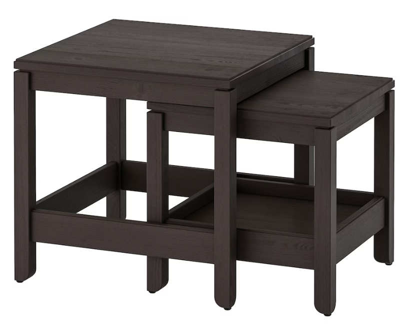 HAVSTA Nesting tables, set of 2, dark brown