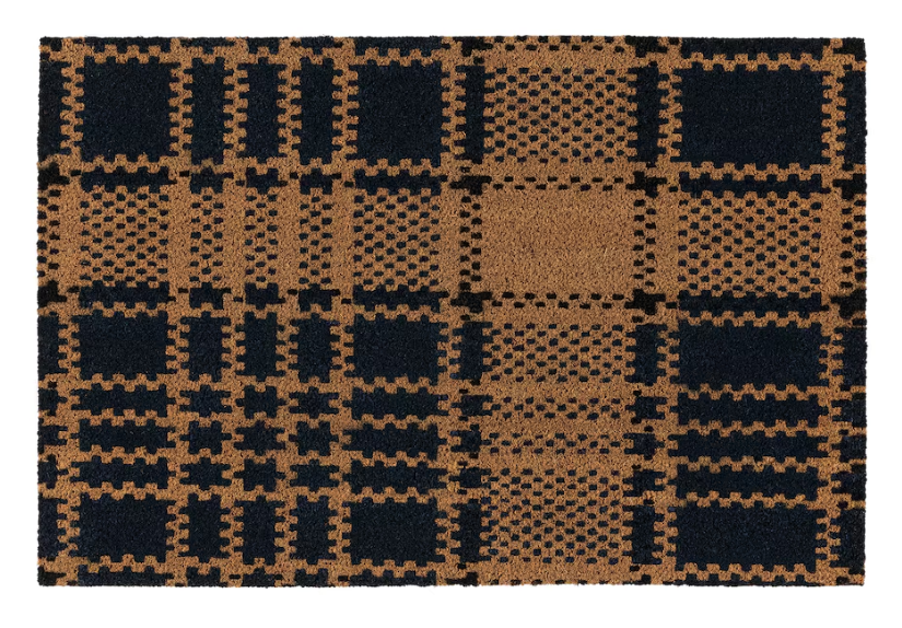 SLIPRAR Door mat, blue/dark blue 60x90 cm