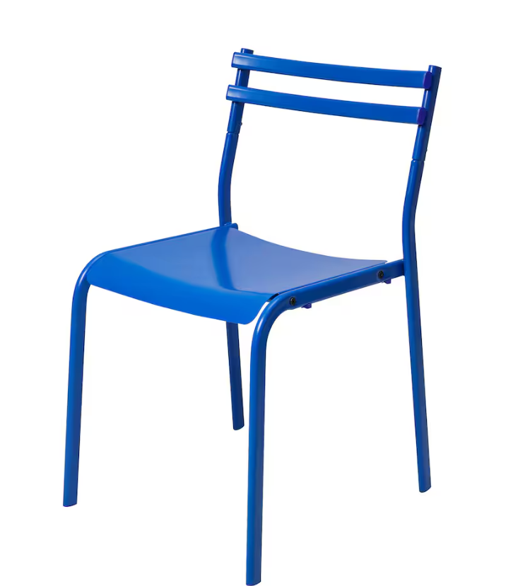廃盤IKEA GENESONジェネソーン スチール製 チェア 2脚セット ブルー GENESÖN Chair, metal/blue – Likea projects limited