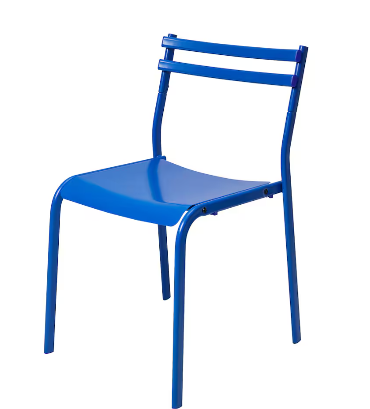 GENESÖN Chair, metal/blue