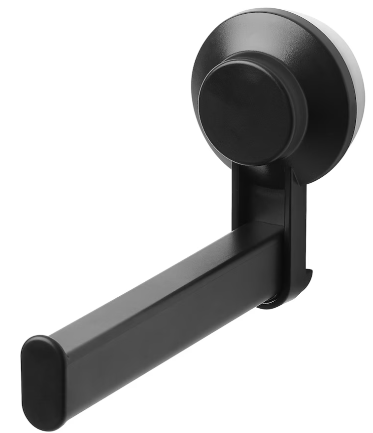 TISKEN Toilet roll holder with suction cup, black