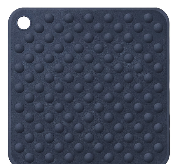 BLÅSJÖN Shower mat, dark blue, 50x50 cm