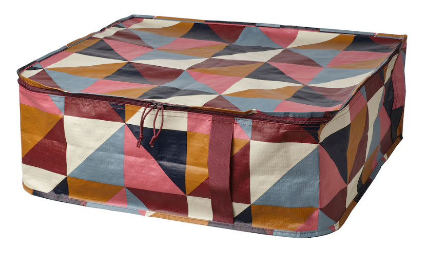 SÄCKKÄRRA Storage case, multicolour, 55x49x19 cm