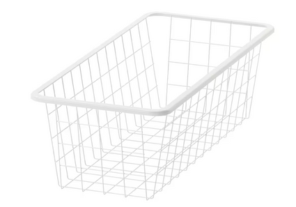 JONAXEL Wire basket, white, 25x51x15 cm