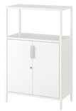 TROTTEN Cabinet with doors, white, 70x35x110 cm