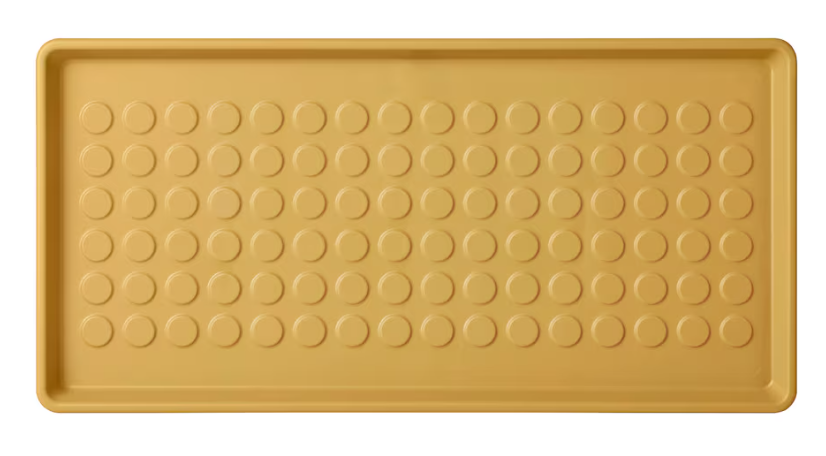 BAGGMUCK Shoe mat, in/outdoor/dark yellow, 71x35 cm