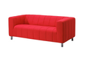 KLIPPAN Frame, 2-seat sofa, lining cloth/KLIPPAN 2-seat sofa cover, Bright Red