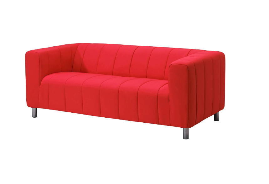 KLIPPAN Frame, 2-seat sofa, lining cloth/KLIPPAN 2-seat sofa cover, Bright Red