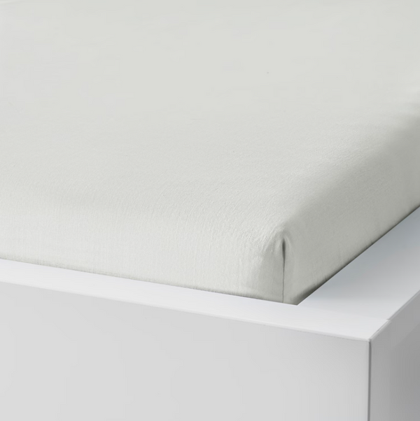 TAGGVALLMO Fitted sheet, white, 90x200 cm