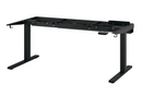 MITTZON Table top, black/ash, 160x68 cm/MITTZON Underframe sit-stand for desk, black, 120/140/160x80 cm