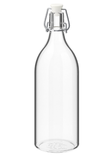 KORKEN Corked glass, clear glass, 1 L