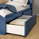 MALM Bed frame, high, blue, 160x200 cm