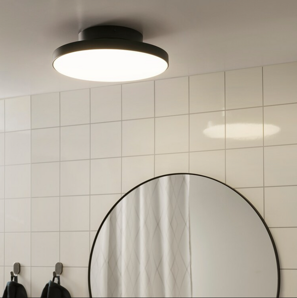KABOMBA LED ceiling lamp, matt/black, 36 cm