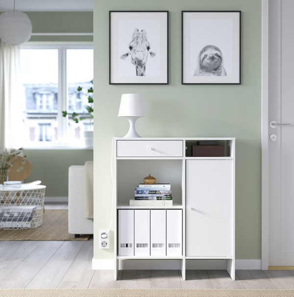 BAGGEBO Sideboard, white, 78x92 cm