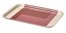 RÖDKNOT Tray, patterned grey-pink/brown-red, 20x28 cm