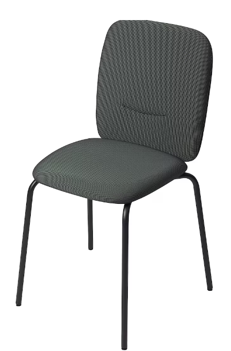 PÅBODA Chair, black/Remmarn dark grey