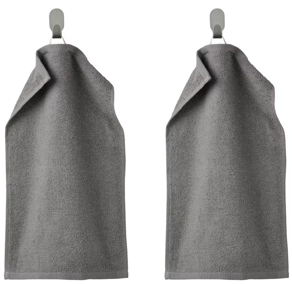 DIMFORSEN Guest towel, grey, 30x50 cm