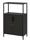 TROTTEN Cabinet with doors, anthracite, 70x35x110 cm