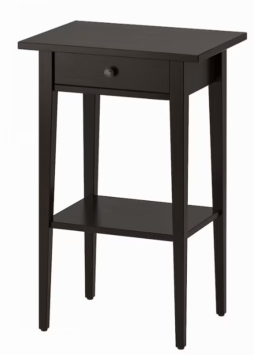 HEMNES bedstand, black-brown 46x35 cm