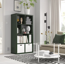 KALLAX Open Shelving Unit, green, 147x77 cm
