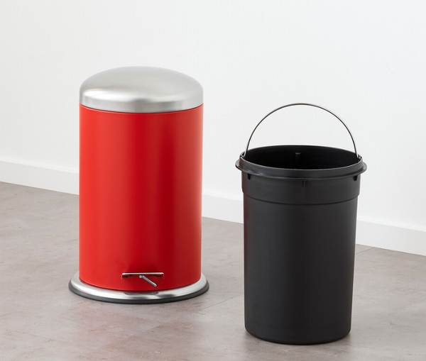 MJÖSA Pedal bin, red, 12 l