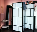 RISÖR Room Divider, White/Black, 216x185 cm